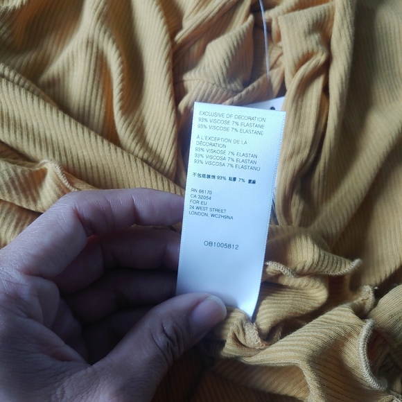 New Free People Shimmy Shake Untamed Marigold Mustard Gold Top SMALL Oversized - Picture 8 of 8